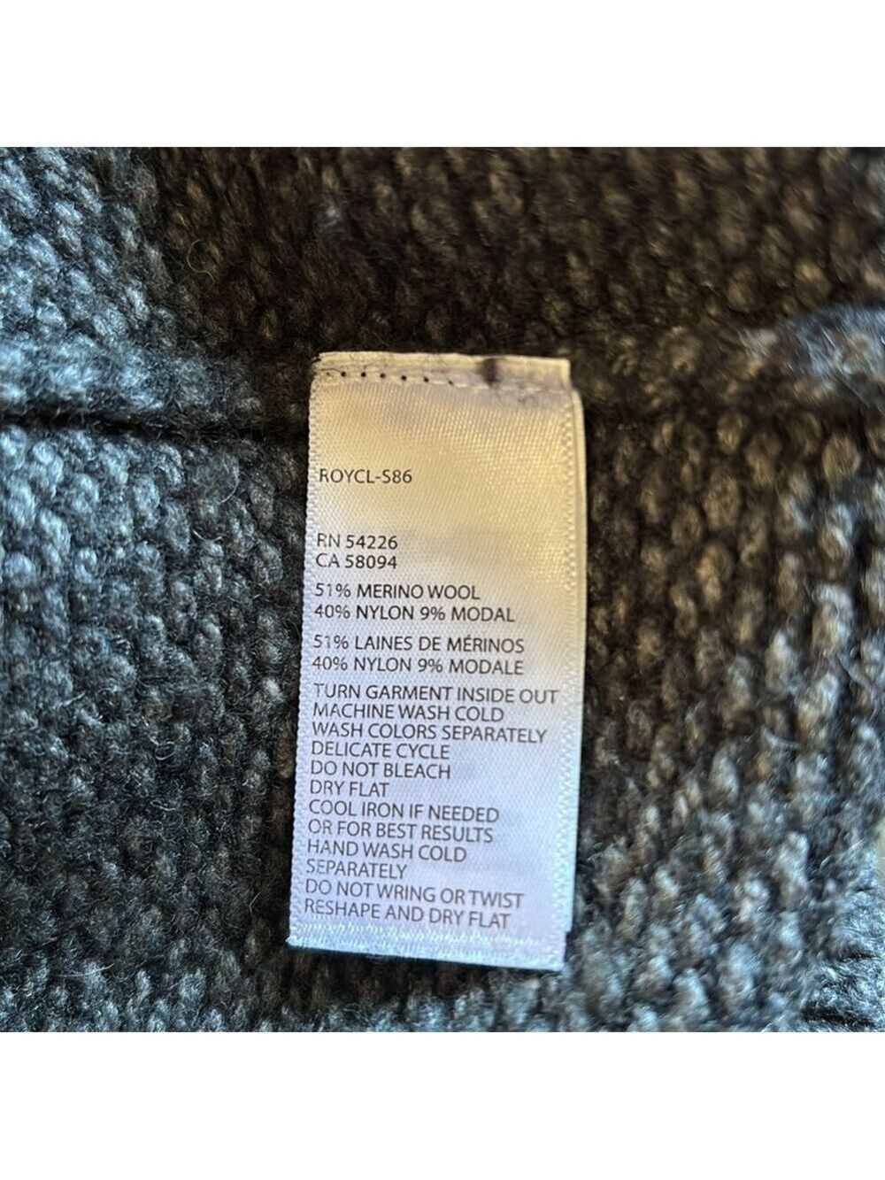 Royal Robbins Grey Wool Nylon Blend Sweater Small - Picture 4 of 4